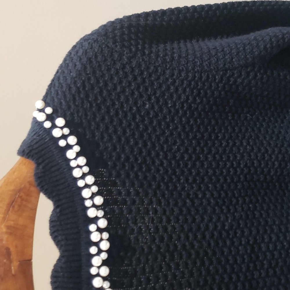 Nwt medium House of Harlow black sweater with pearls - Picture 10 of 15